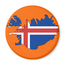Iceland flag map magnets by FlagStore Iceland flag map magnets