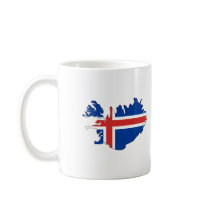 Iceland flag map mugs by FlagStore Iceland flag map mugs