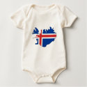 Iceland flag map t-shirts