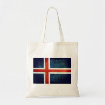 Iceland Flag Tote Bags
