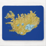 Iceland Map Mousepad