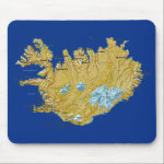 Iceland Map Mousepad