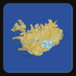Iceland Map Sticker