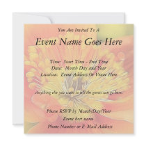 Iceland Poppy Personalized Invitation