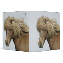 Iceland. Portrait of an Icelandic horse. Vinyl Binder