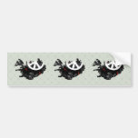 Iceland Trendy Peace Sign with Icelander map Bumper Stickers