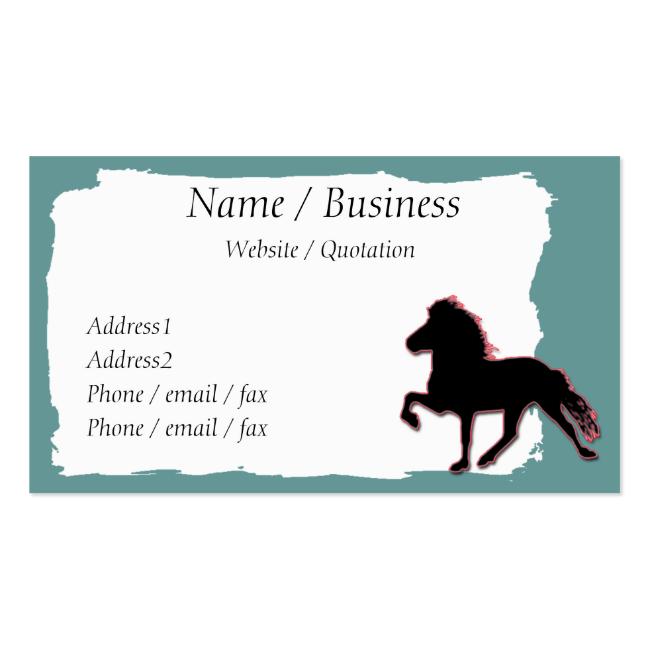 Icelandic Horse Banner Profile Business Card Templates
