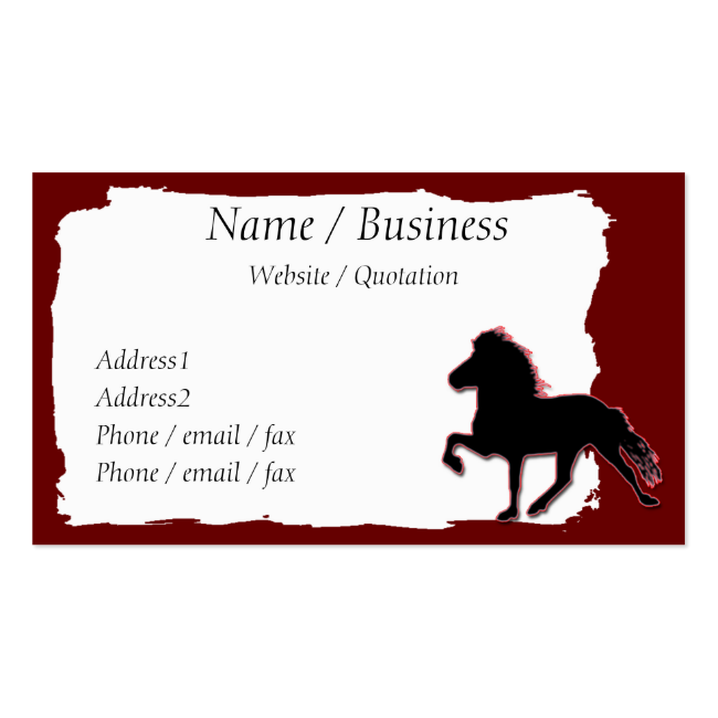 Icelandic Horse Banner Profile Business Card