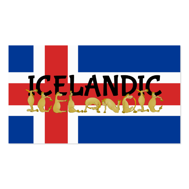 Icelandic Horse | Flag of Iceland Business Cards