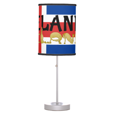 Icelandic Horse Flag Table Lamp