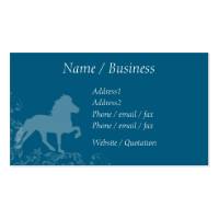 Icelandic Horse Flourish Profile Business Card Templates
