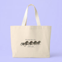 Icelandic horses are smooth as silk ~ Tote bag by InkandBrush Icelandic horses are smooth as silk ~ Tote bag