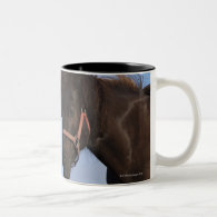 Icelandic horses facing each other coffee mug