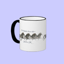Icelandic horses ride as smooth as silk ~ Mug by InkandBrush Icelandic horses ride as smooth as silk ~ Mug