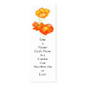 Isländisches Mohnblumen-Bookmark visitenkarten