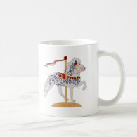 Icelandic Rose Scroll Carousel Horse Coffee Mug