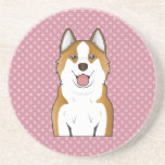 Icelandic Sheepdog Cartoon Drink Coasters