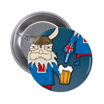 Icelandic Viking Fan Button buttons