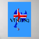 Icelandic Viking gifts for Iceland lovers worldwid posters