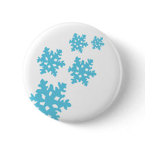 icey Snowflakes blue Button