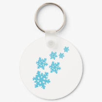icey Snowflakes blue keychains