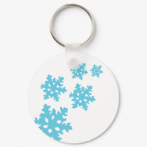 icey Snowflakes blue keychains
