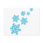 icey Snowflakes blue Postcard