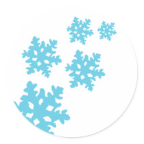 icey Snowflakes blue stickers
