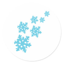 icey Snowflakes blue stickers