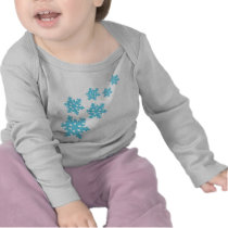 icey Snowflakes blue Tee Shirt