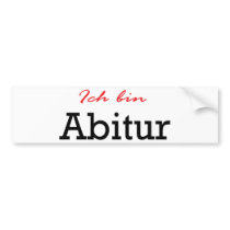 Ich bin Abitur icon Bumper Stickers