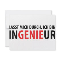 Ich bin Ingenieur invitations