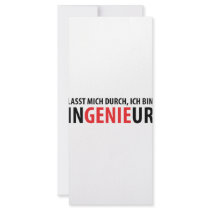 Ich bin Ingenieur rack cards