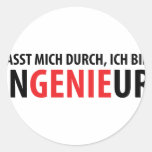 Ich bin Ingenieur Round Sticker