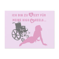 Ich bin zu sexy für meine high wheels... postcards