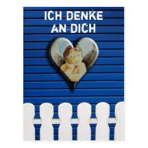 "Ich denke an dich" Schutzengel Postkarte