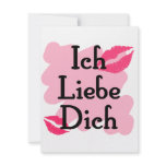 Ich Liebe Dich - German I love you Custom Invites