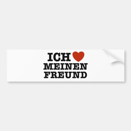 Ich Liebe Meinen Freund Bumper Sticker Zazzle