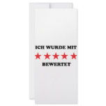 ich wurde mit 5 sternen bewertet rack cards