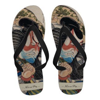 Ichikawa Danjuro IV in the Role of Kagekiyo art Flip Flops