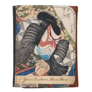 Ichikawa Danjuro IV in the Role of Kagekiyo art Leather Trifold Wallet