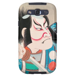Ichikawa Danjuro kabuki samurai warrior tattoo art Samsung Galaxy S3 Cases