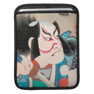 Ichikawa Danjuro kabuki samurai warrior tattoo art iPad Sleeve