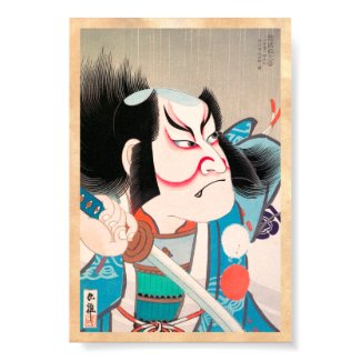 Ichikawa Danjuro kabuki samurai warrior tattoo art Print