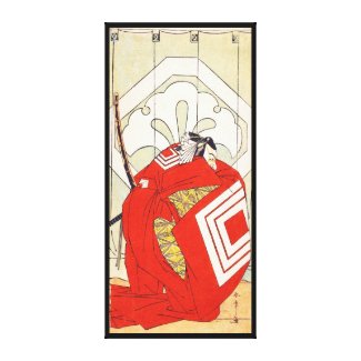 Ichikawa Danjuro V in a Shibaraku Role Katsukawa Gallery Wrap Canvas