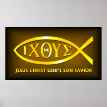 ICHTHUS: Ancient Fish Symbol Print