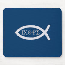 Ichthus - Christian Fish Symbol Mouse Pad