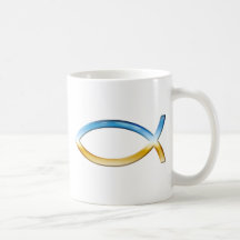 Ichthus - Christian Fish Symbol  Sky & Ground Mugs
