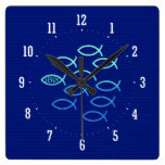 Ichthus - Christian Fish Symbol Wall Clock