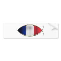 Ichthus - French Flag Bumper Sticker